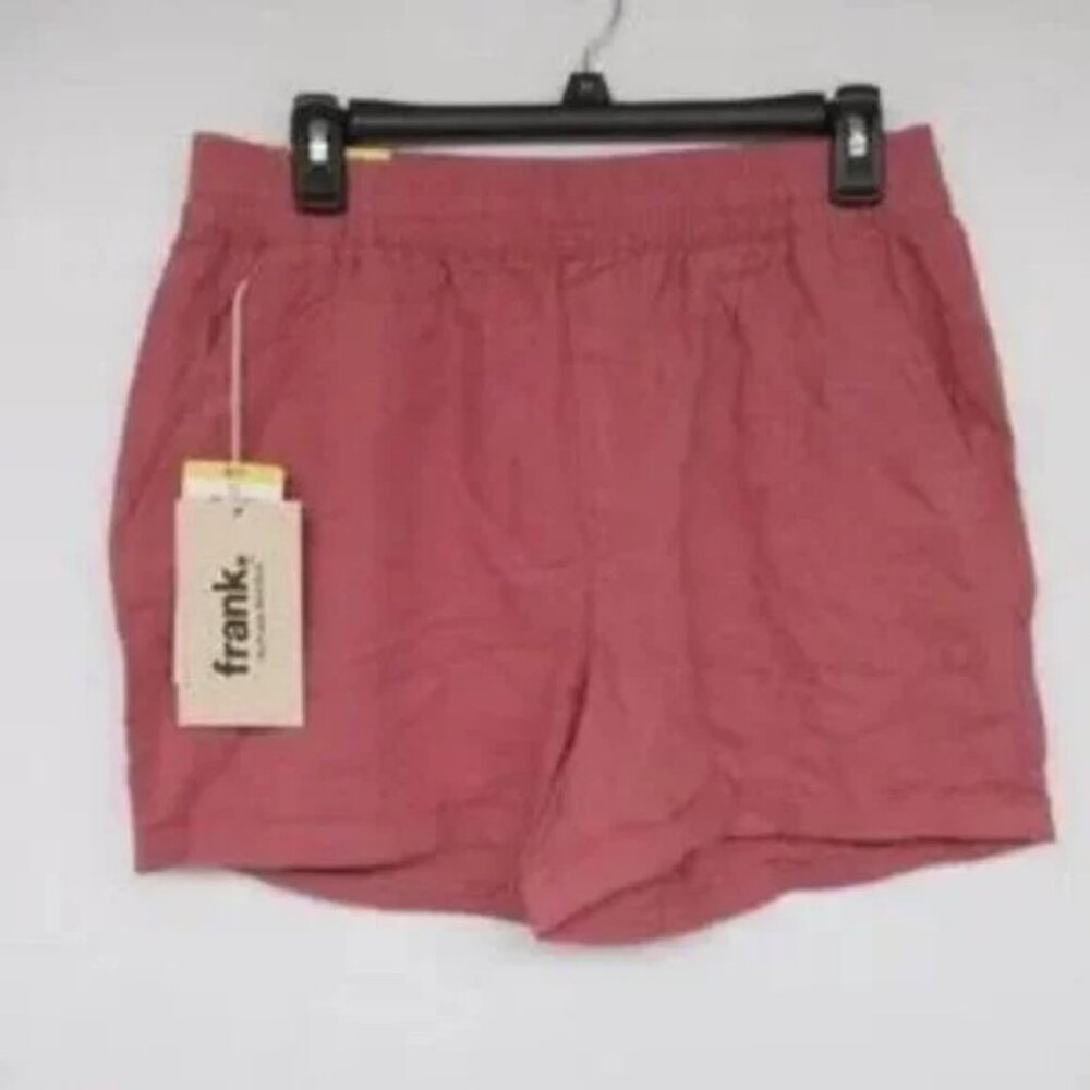 Frank & Oak Linen Women's Pink Shorts Small NEW - Picture 1 of 3
